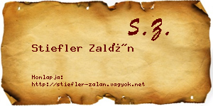 Stiefler Zalán névjegykártya